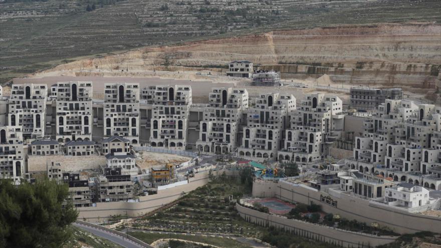 Asentamiento israelí de Givat Zeev, cerca de la ciudad palestina de Ramalá en la ocupada Cisjordania, 13 de mayo de 2020 (Foto: AFP).
