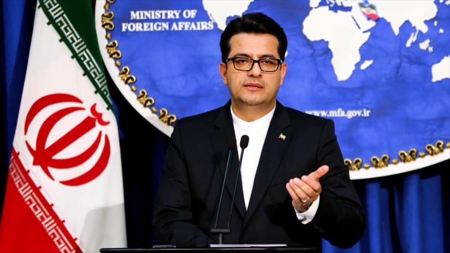 Seyed Abás Musavi, portavoz de la Cancillería de Irán, ofrece una rueda de prensa en Teherán, la capital, 28 de mayo de 2019. (Foto: AFP)