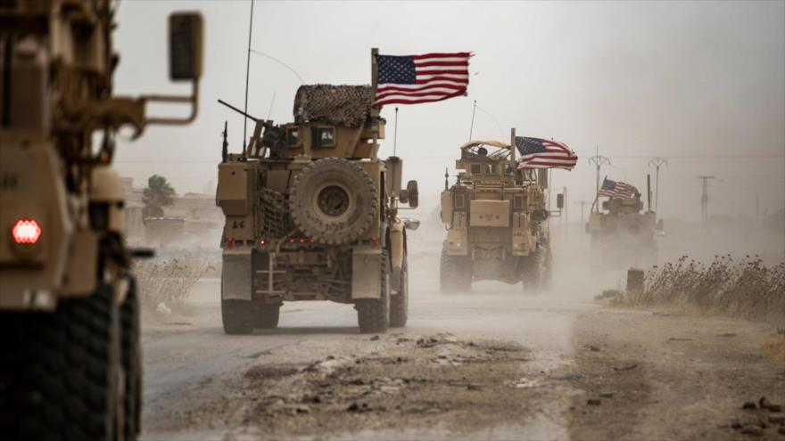 Vehículos militares de EE.UU. en la provincia de Al-Hasaka, noreste de Siria, 1 de julio de 2020. (Foto: AFP)