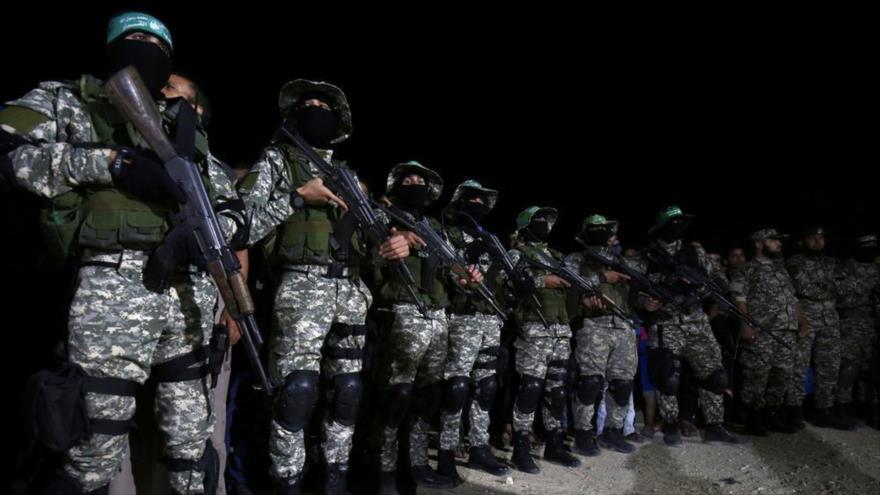 Las Brigadas Ezzedin Al-Qassam, brazo armado del Movimiento de Resistencia Islámica de Palestina (HAMAS) en la Franja de Gaza.