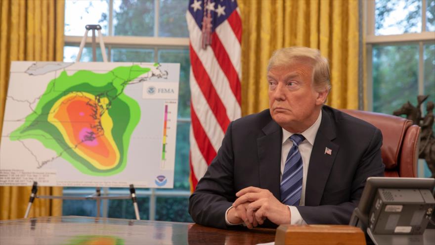 El presidente de EE.UU., Donald Trump, en una conferencia de prensa sobre el huracán María en Puerto Rico, 11 de septiembre de 2018. (Foto: EFE)
