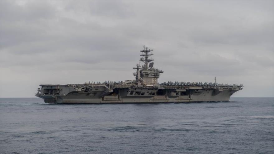 El portaviones estadounidense USS Nimitz en el mar de la China Meridional.