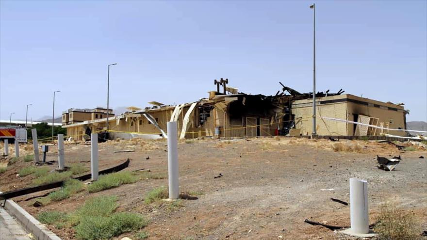 El lugar del incidente en la instalación nuclear de Natanz, en el centro de Irán, 2 de julio de 2020. (Foto: aeoi.org.ir)