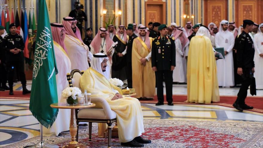 El rey saudí, Salman bin Abdulaziz Al Saud, en un acto oficial en Riad, 21 de mayo 2017.