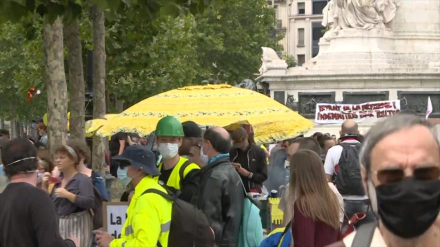 Franceses se manifiestan contra políticas de Gobierno de Macron | HISPANTV