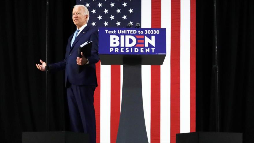 El candidato demócrata a la Presidencia de EE.UU., Joe Biden, durante un evento de campaña en Delaware, 30 de junio de 2020. (Foto: AFP)