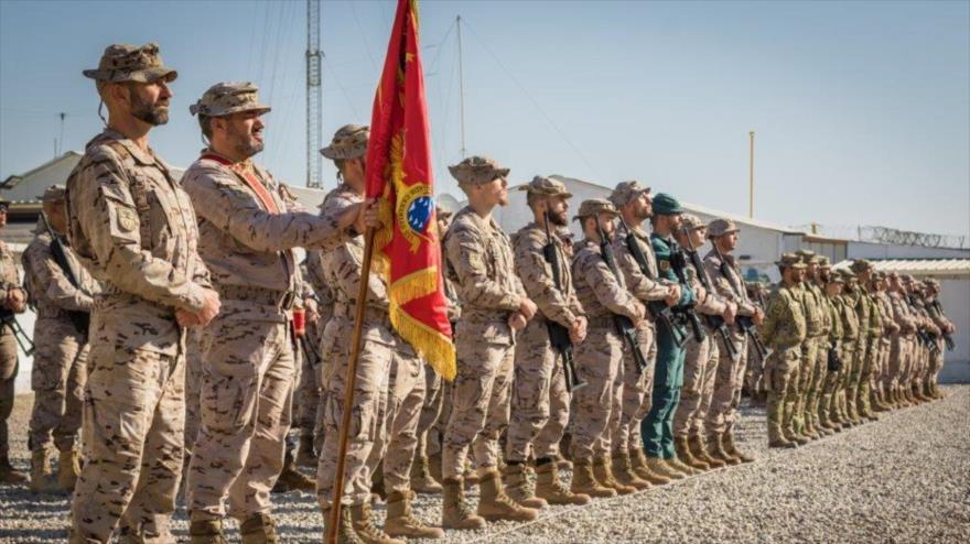 Los soldados españoles en la base de Besmaya, sur de Bagdad (capital iraquí).