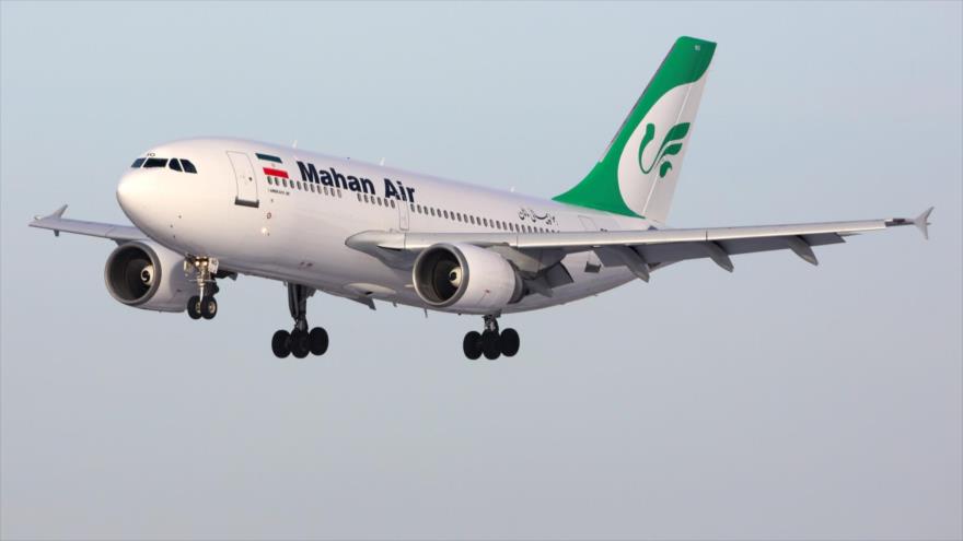 Un avión de la empresa iraní de aviación Mahan Air.
