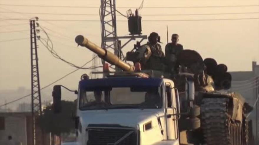 Vean al mayor convoy del Ejército sirio que sale rumbo a Idlib