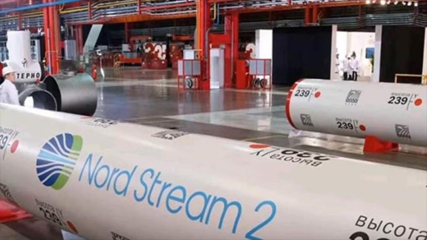 Tuberías del gasoducto ruso en construcción Nord Stream 2.