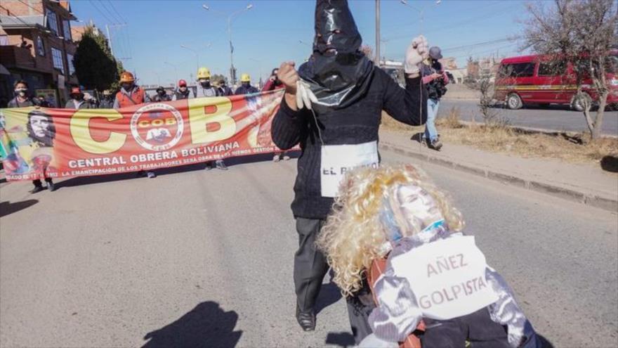Fuera Áñez; así bolivianos exigen elecciones en septiembre 