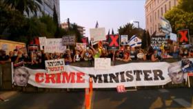 ‘Ministro de crimen’ así califican los manifestantes a Netanyahu