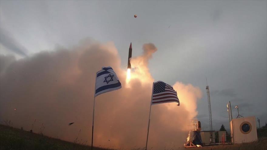 El lanzamiento de un misil antibalístico hipersónico de Israel en cooperación con EE.UU. en Alaska, EE.UU., 28 de junio de 2019.