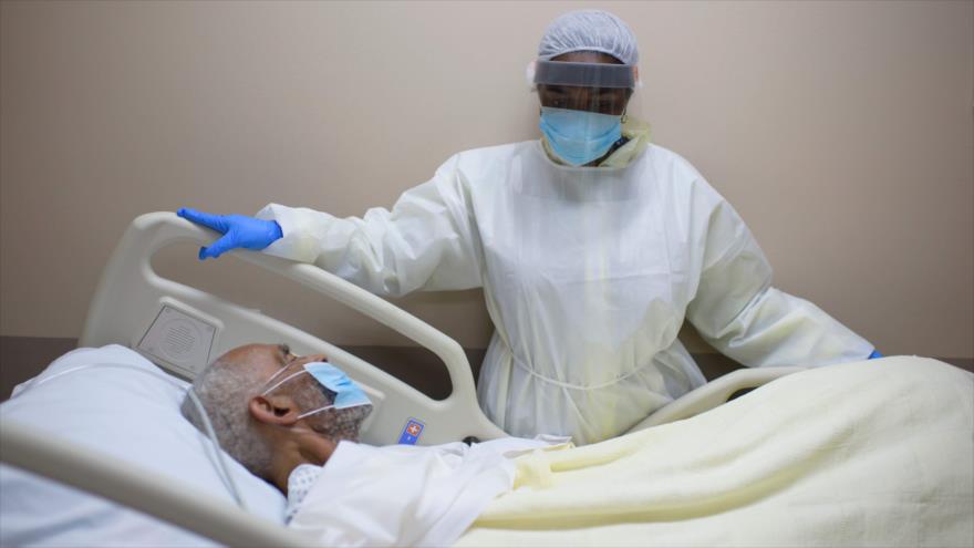 Un paciente con la COVID-19 en un centro de salud en Texas, EE.UU., 2 de julio de 2020. (Foto: AFP)
