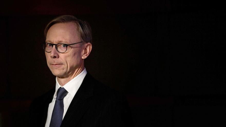 El ex representante especial de Estados Unidos para Irán, Brian Hook, ofrece una rueda de prensa en Washington, 17 de enero de 2020. (Foto: AFP)