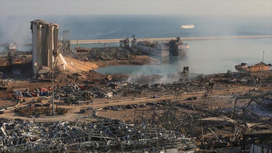 Una vista general de daños causados por la explosión en el puerto de Beirut, capital libanesa, 5 de agosto de 2020. (Foto: Reuters)