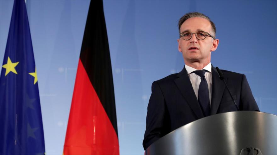 El ministro de Relaciones Exteriores alemán, Heiko Maas, durante una conferencia de prensa, en Berlín, la capital, 2 de julio de 2020. (Foto: AFP)