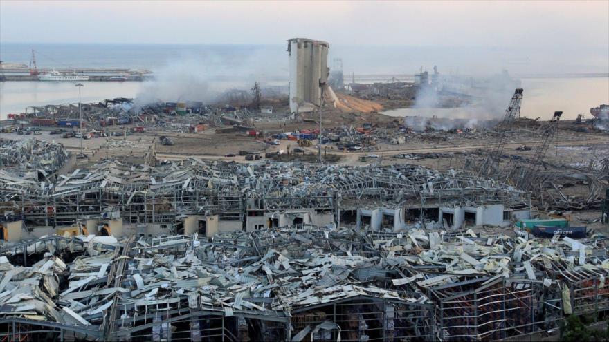 Daños en el sitio de la explosión en el puerto de Beirut, capital de El Líbano, 5 de agosto de 2020. (Foto: Reuters)