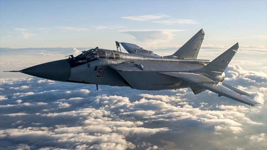 Un avión de combate MiG-31BM de Rusia.