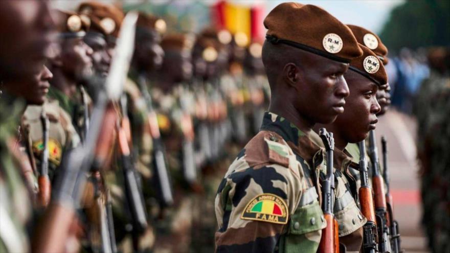 Soldados del Ejército de Malí en una parada militar en Bamako, 22 de septiembre de 2018.