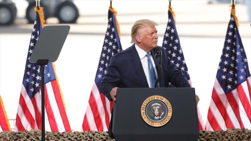 El presidente de EE.UU., Donald Trump, durante un mitin de su campaña electoral en Arizona, 18 de agosto de 2020. (Foto: AFP) 