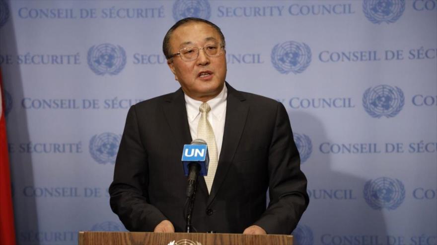 El representante permanente de China ante la Organización de las Naciones Unidas (ONU), Zhang Jun.