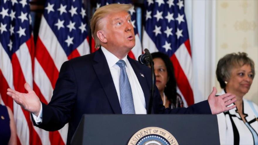 El presidente de EE.UU., Donald Trump, en un evento celebrado en la Casa Blanca, el 17 de agosto de 2020.