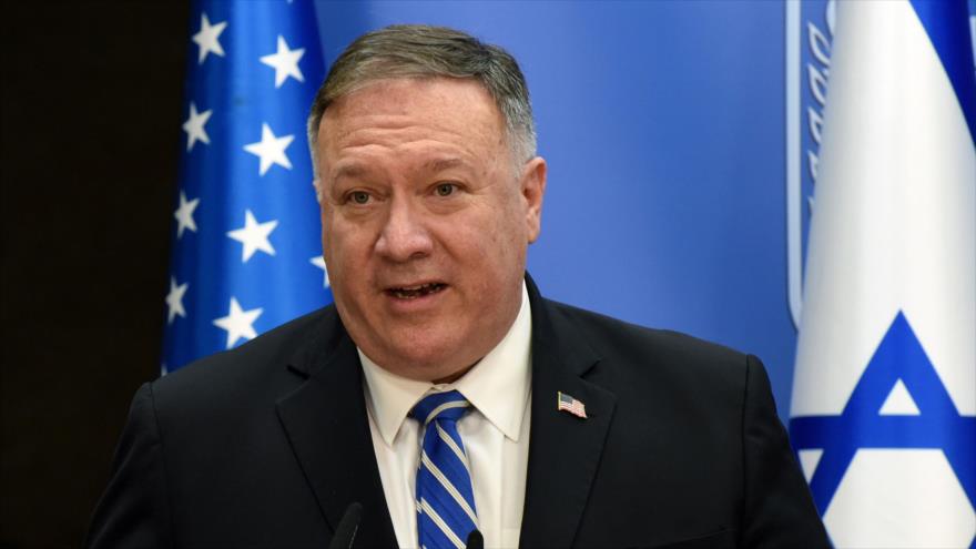 El secretario de Estado de EE.UU., Mike Pompeo, ofrece un discurso en Al-Quds (Jerusalén), 24 de agosto de 2020. (Foto: AFP)