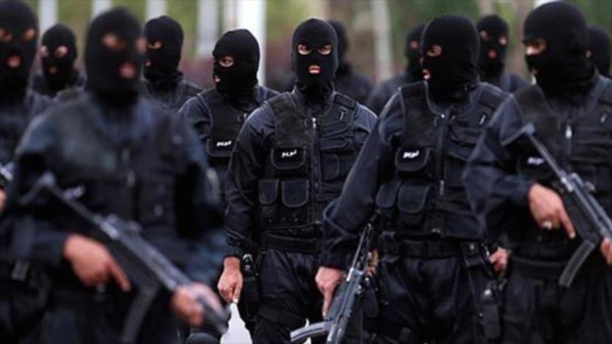 Fuerzas de seguridad iraníes durante una misión.
