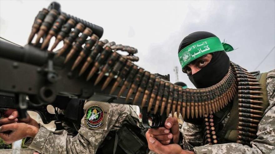 Miembros de las Brigadas Ezzedin Al-Qassam, el brazo armado de HAMAS en un ejercicio militar en la Franja de Gaza, 5 de diciembre de 2017. (Foto: AFP)