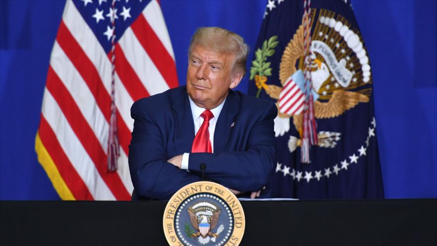 El presidente de EE.UU., Donald Trump, durante una conferencia de prensa en Wisconsin, 1 de septiembre de 2020. (Foto: AFP)
