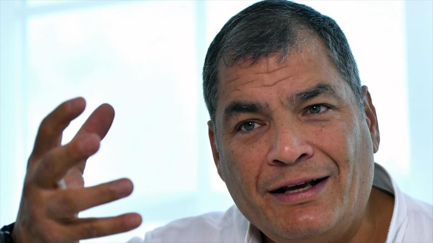 El expresidente ecuatoriano Rafael Correa, durante una entrevista con la agencia AFP, 8 de noviembre de 2018. (Foto: AFP)