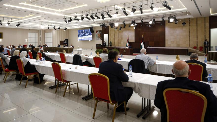 Los secretarios generales de las facciones palestinas durante una reunión en Ramalá (norte de la Cisjordania ocupada), 3 de septiembre de 2020. (Foto: AFP)