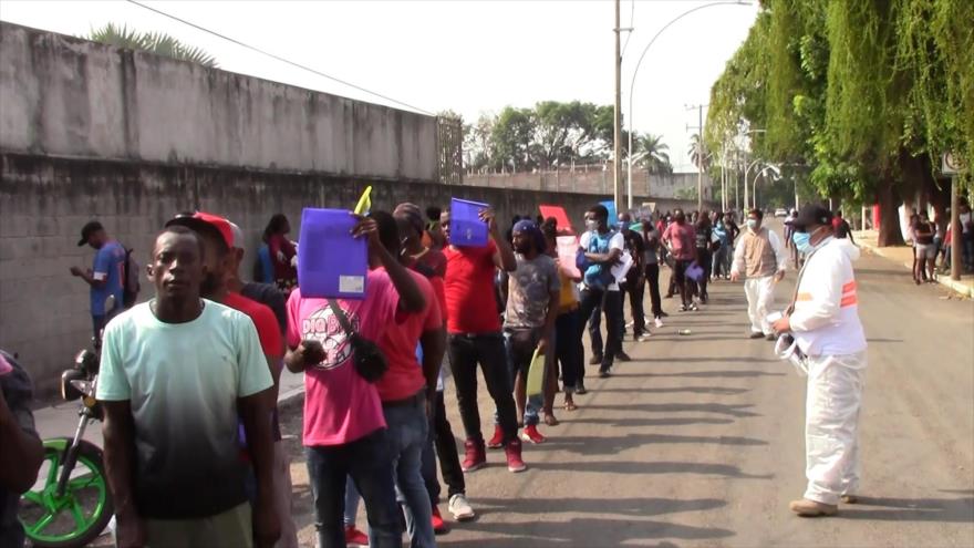 Migrantes haitianos viven en miseria en frontera sur de México