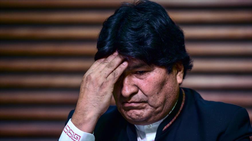 El depuesto presidente de Bolivia, Evo Morales, en una conferencia de prensa en Buenos Aires, Argentina, 21 de febrero de 2020. (Foto: AFP)
