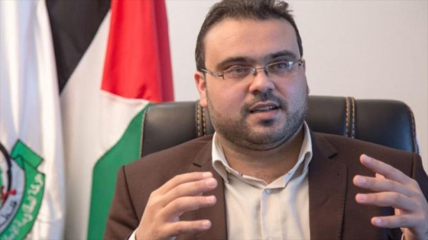 El portavoz del Movimiento de Resistencia Islámica de Palestina (HAMAS), Hazem Qasem.