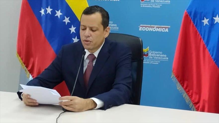 El ministro de Economía y Finanzas venezolano, Simón Zerpa, en Caracas, capital venezolana, 8 de septiembre de 2020.