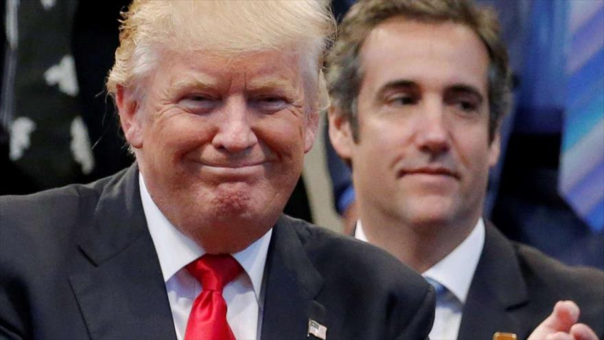 El presidente de EE.UU., Donald Trump, y su exabogado Michael Cohen.