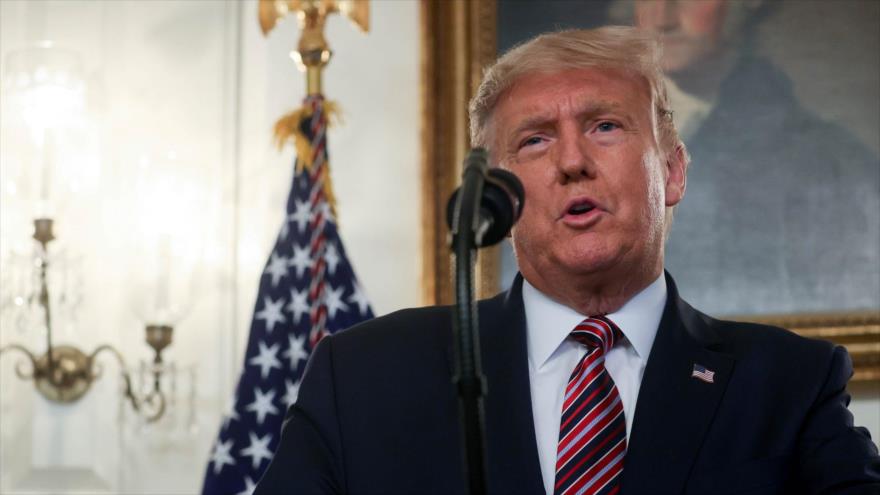 El presidente de EE.UU., Donald Trump, ofrece un discurso en la Casa Blanca en Washington D.C., la capital, 9 de septiembre de 2020. (Foto: Reuters)