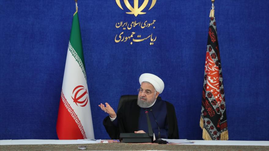 El presidente iraní, Hasan Rohani, habla en una reunión en Teherán, capital del país, 12 de septiembre de 2020. (Foto: President.ir)