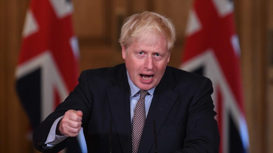 El primer ministro británico, Boris Johnson, durante una conferencia de prensa en Downing Street, 9 de septiembre de 2020. (Foto: AFP)