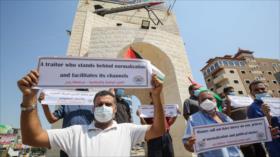 Palestinos protestan en Gaza contra pacto entre Baréin e Israel