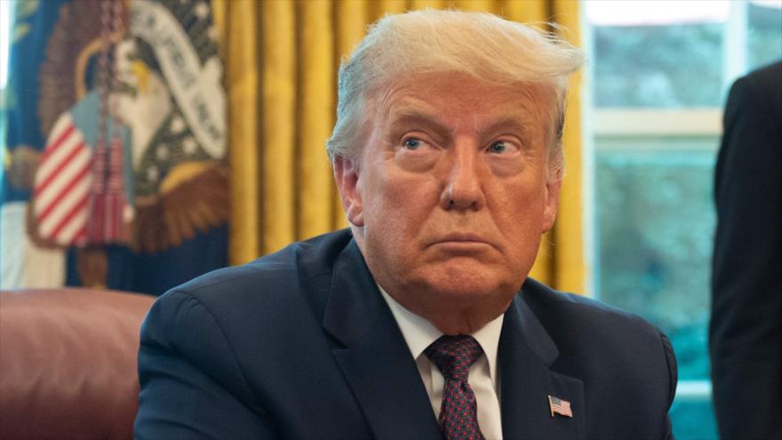 El presidente de EE.UU., Donald Trump, sentado detrás de su mesa del Despacho Oval en la Casa Blanca, el 11 de septiembre de 2020. (Foto: AFP)