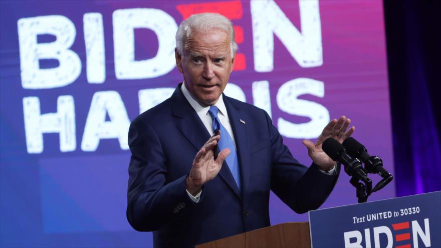 El candidato presidencial del Partido Demócrata, Joe Biden, ofrece un discurso en Delaware, 2 de septiembre de 2020. (Foto: AFP)