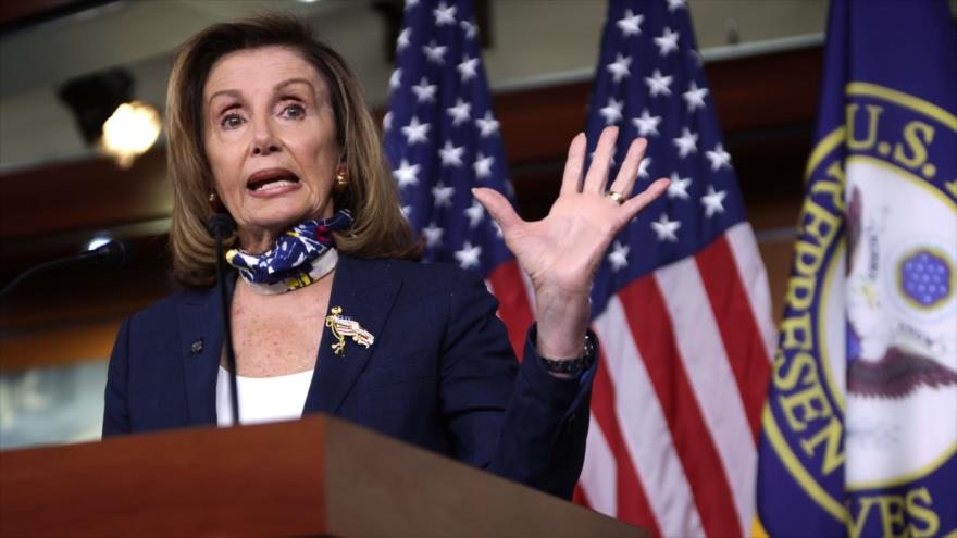 La líder demócrata del Congreso de EE.UU., Nancy Pelosi, habla en una conferencia de prensa en Washington, la capital,10 de septiembre de 2020. (Foto: AFP)