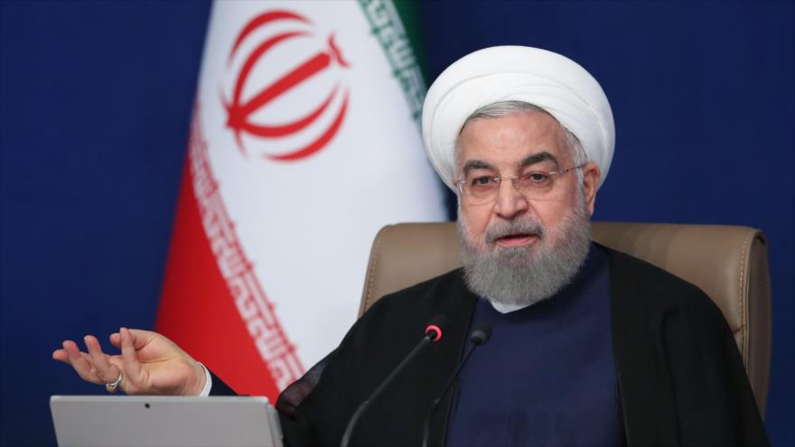 El presidente de Irán, Hasan Rohani, en una reunión con su Gabinete ministerial en Teherán, la capital, 16 de septiembre de 2020. (Foto: President.ir)