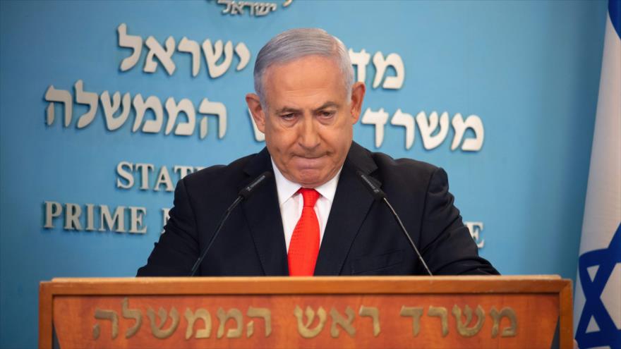 El primer ministro israelí, Benjamín Netanyahu, en una sesión informativa en Israel, 13 de septiembre de 2020. (Foto: AFP)
