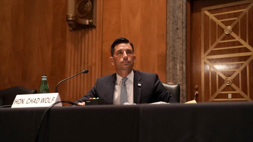 Chad Wolf, secretario interino del Departamento de Seguridad Nacional de EE.UU., durante su audiencia ante el Senado, 24 de septiembre de 2020. (Foto: Getty images)