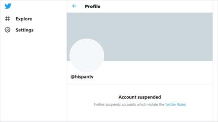 Twitter vuelve a suspender la cuenta de HispanTV