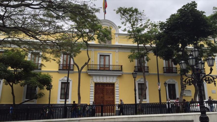 El edificio del Ministerio del Poder Popular para Relaciones Exteriores de Venezuela en Caracas, capital.